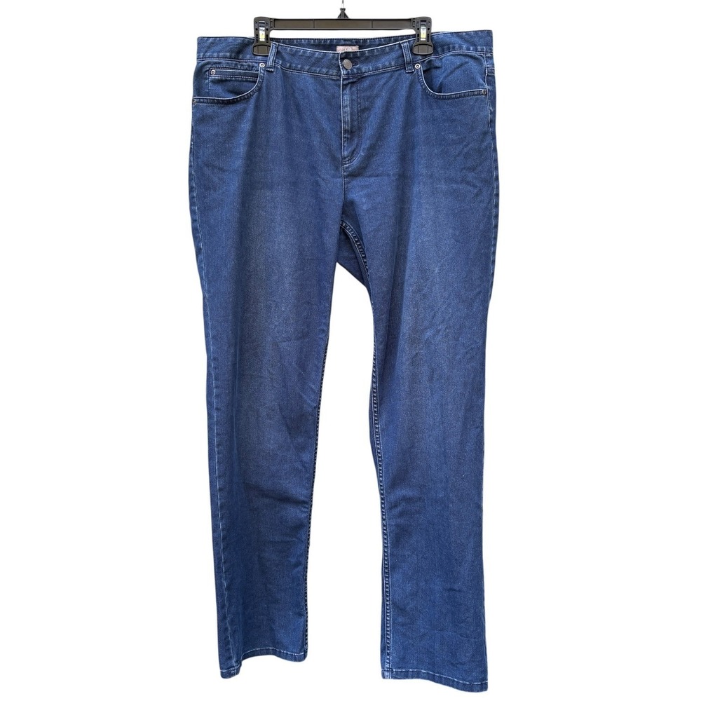 J. Jill Slim Leg Stretch Blue Denim Jeans Womens Size 16 Medium Wash‎ Slim Fit